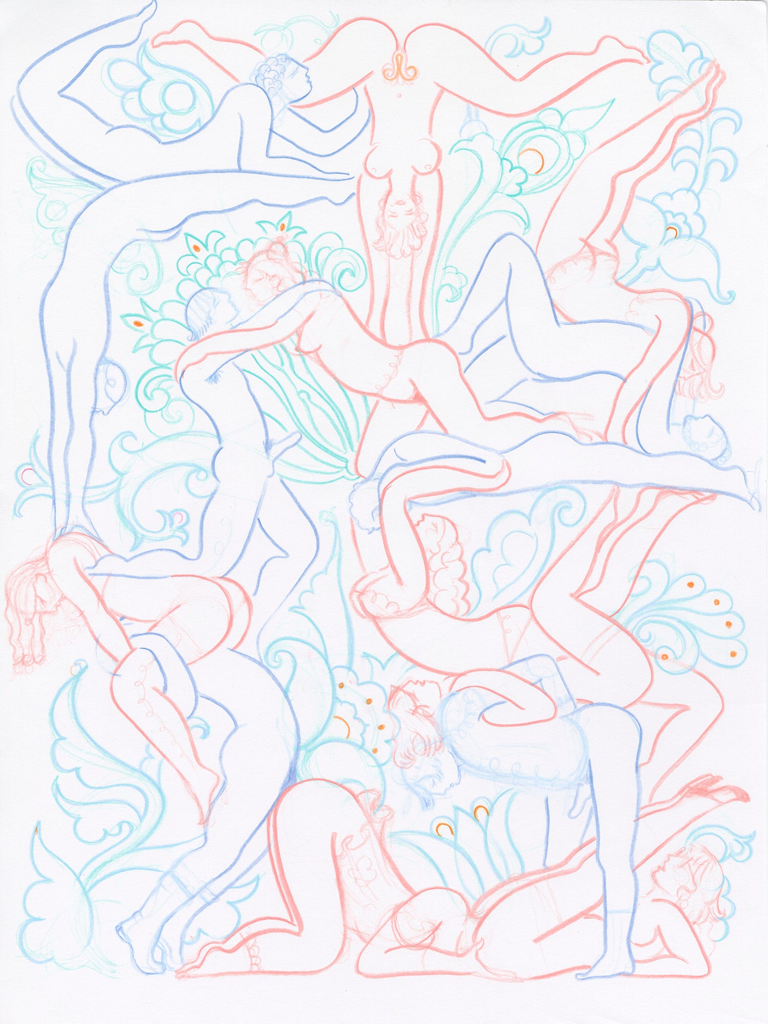 Lovers Tower Drawing - Original Art