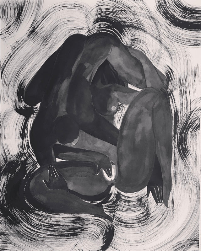 Lovers Loop- Sumi Ink - Original Art