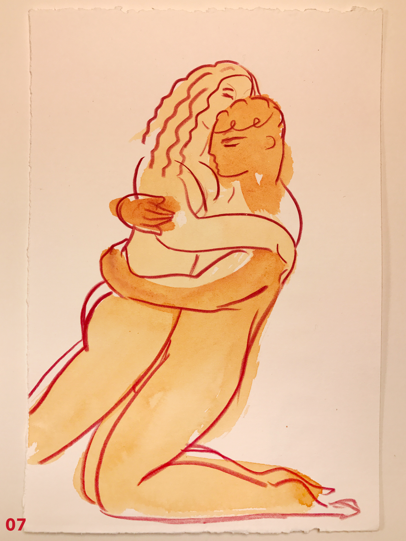 Orange Watercolors A
