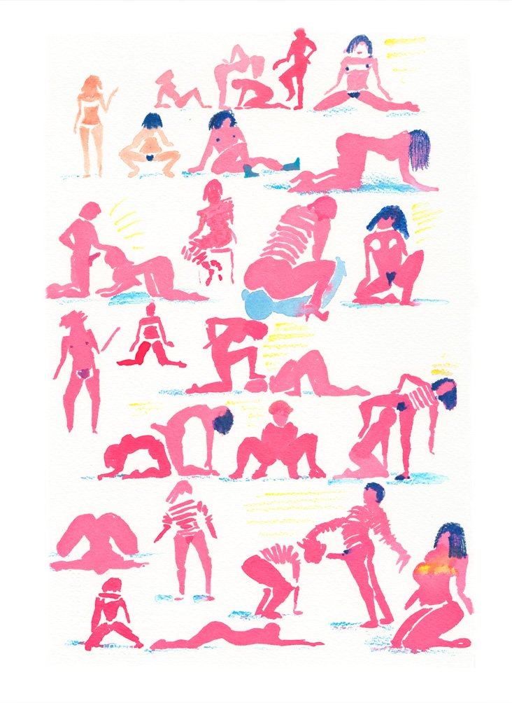 Inkdrop Sketches in Pink- Common Situations