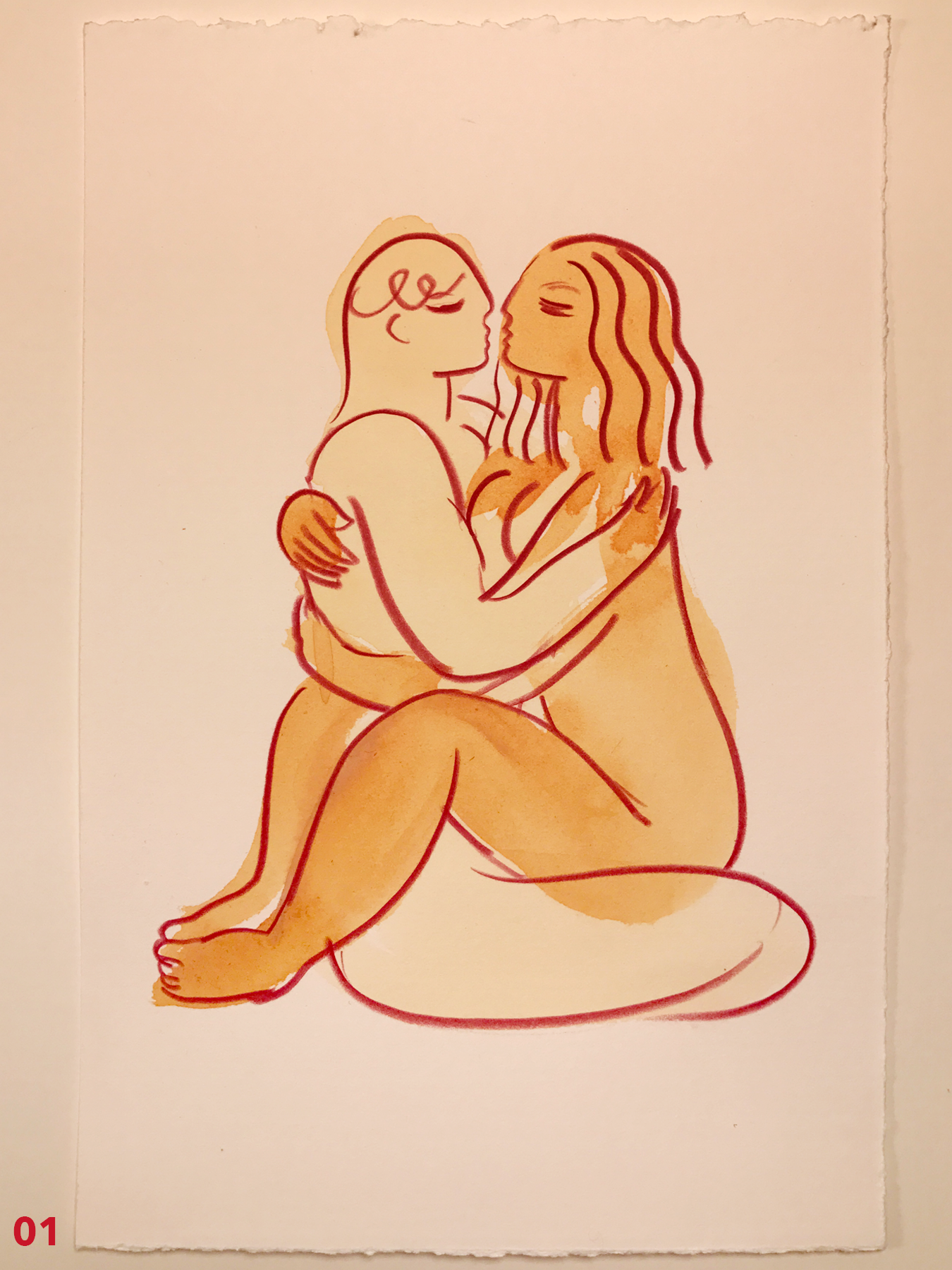 Orange Watercolors A