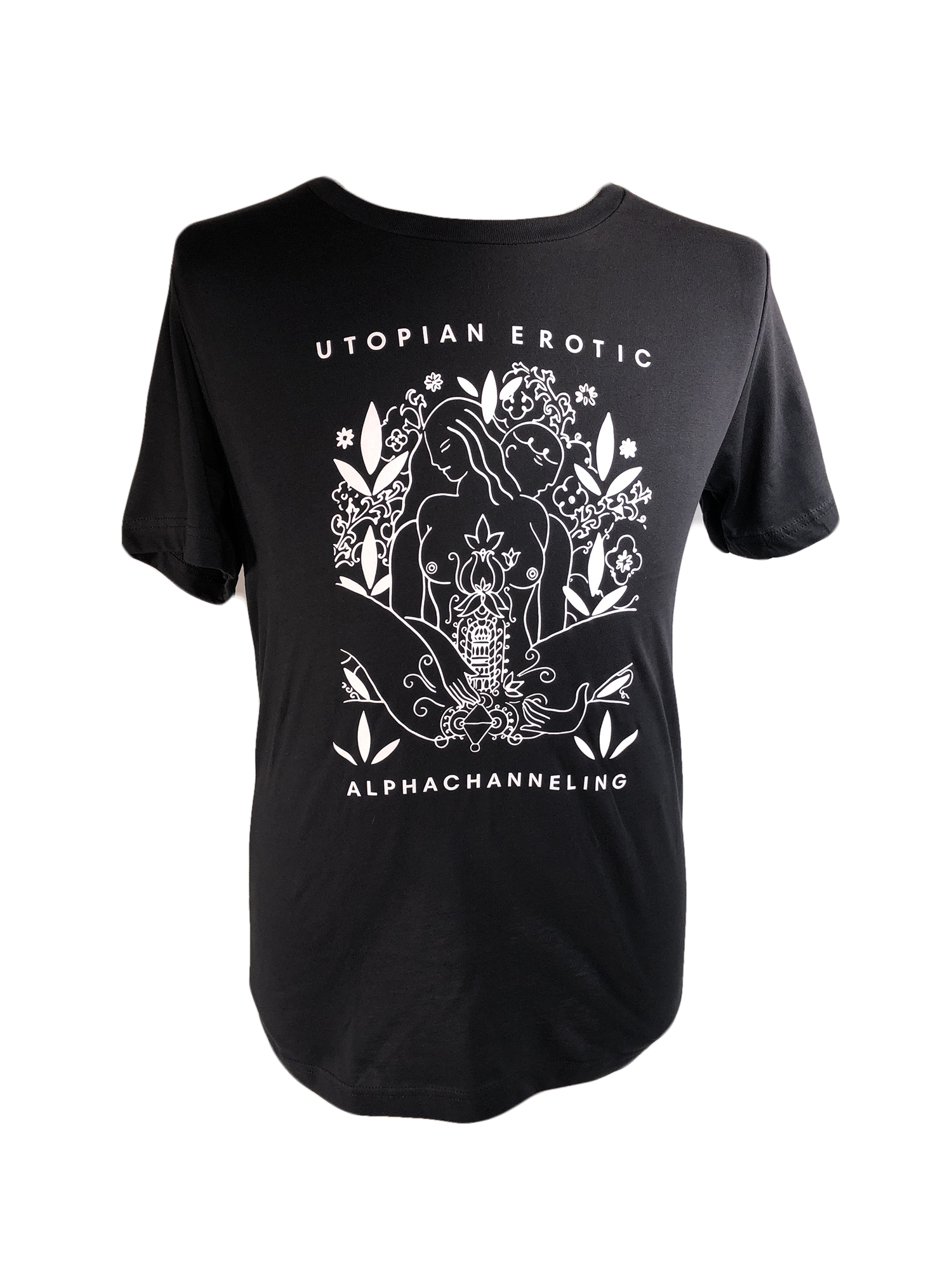 T-Shirt: Utopian White on Black