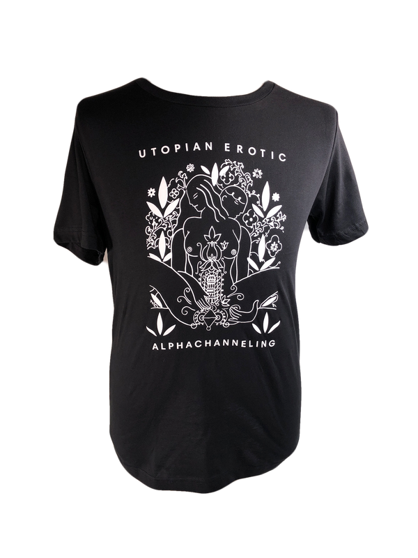 T-Shirt: Utopian White on Black