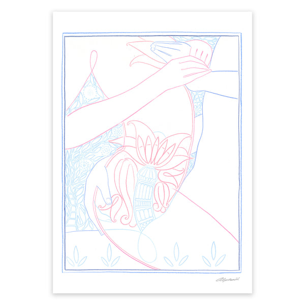 Expanding Universe in Blue & Pink