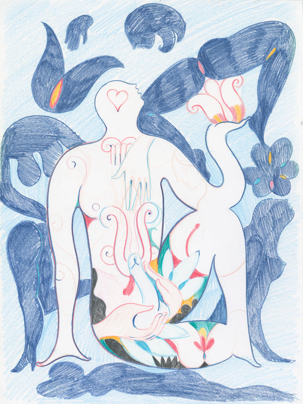Lovers Loop- Sumi Ink - Original Art – ALPHACHANNELING