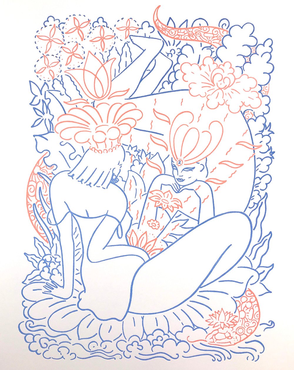 Radiating Orgasm- Letterpress Print