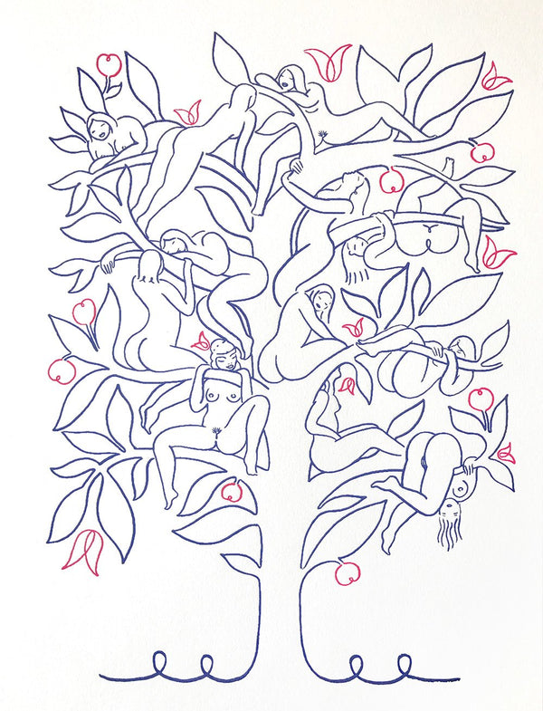 Peach Tree - Letterpress Print