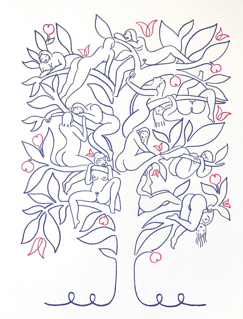 Peach Tree - Letterpress Print