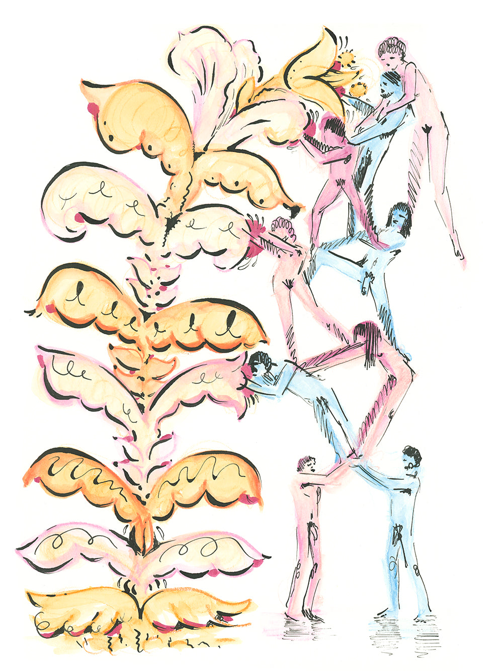 Cosechadores de flores- Arte original
