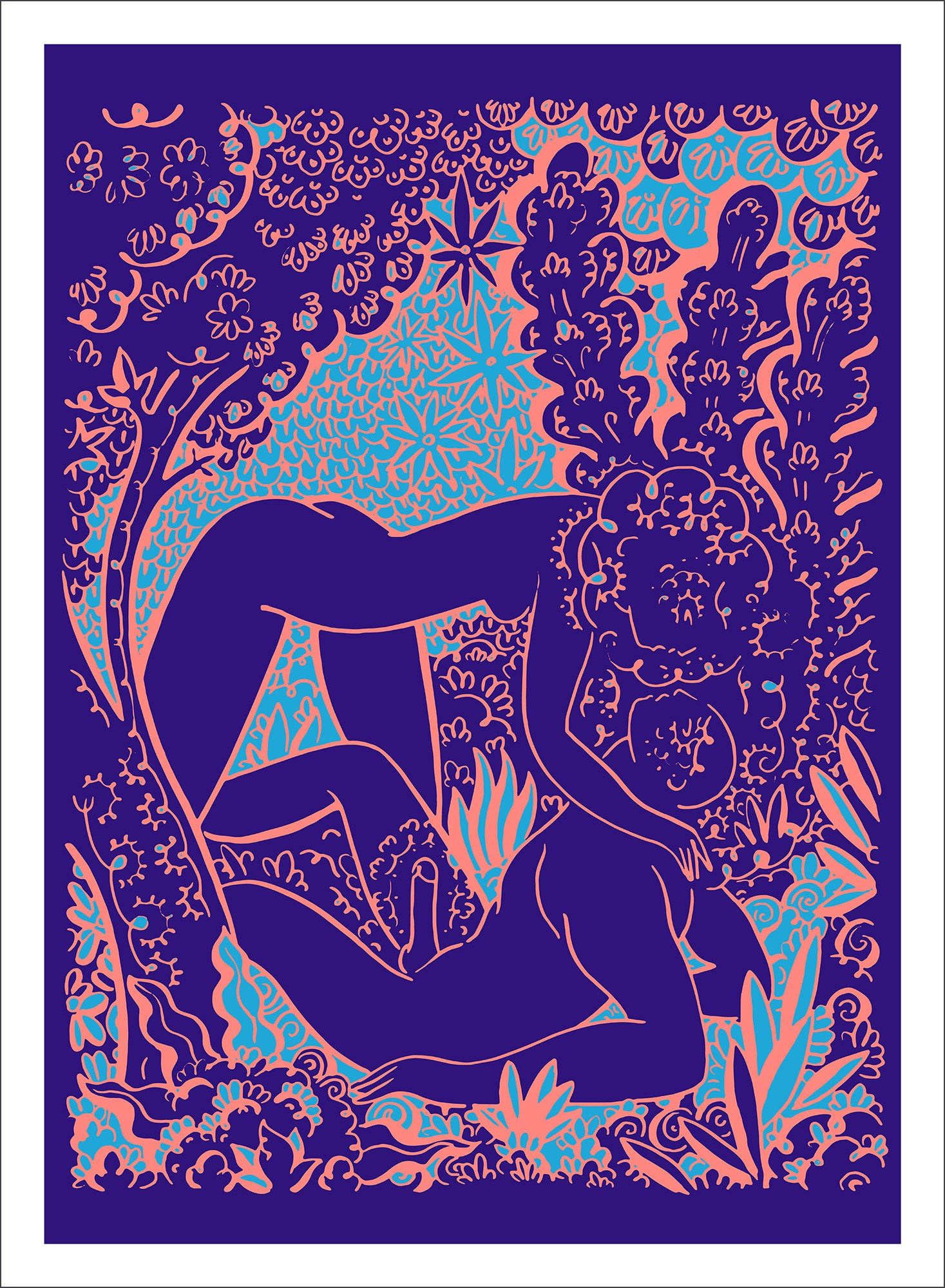 Wild Jungle Cat- Purple Night