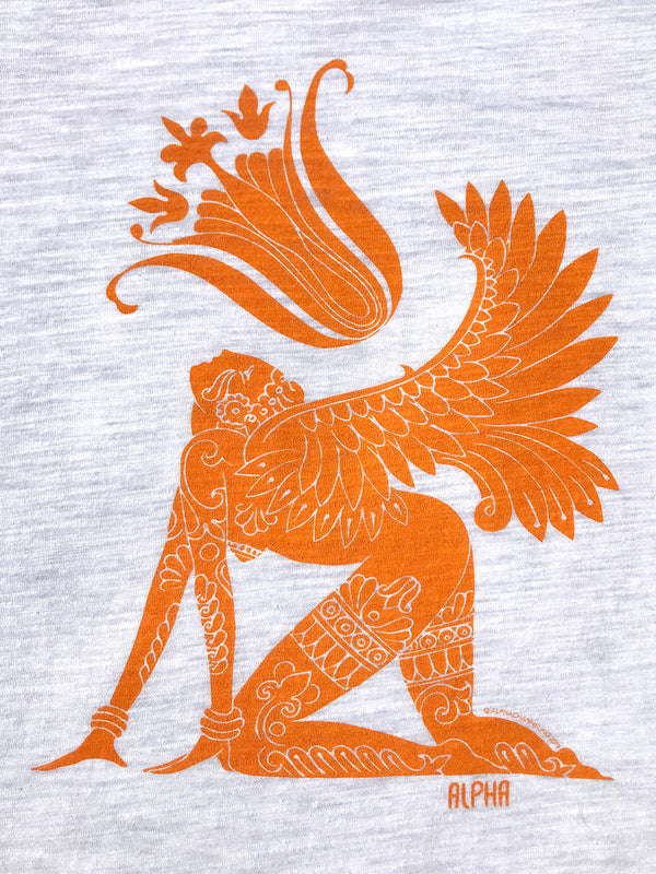 Camiseta • Sacred Dreamer - Naranja sobre Blanco