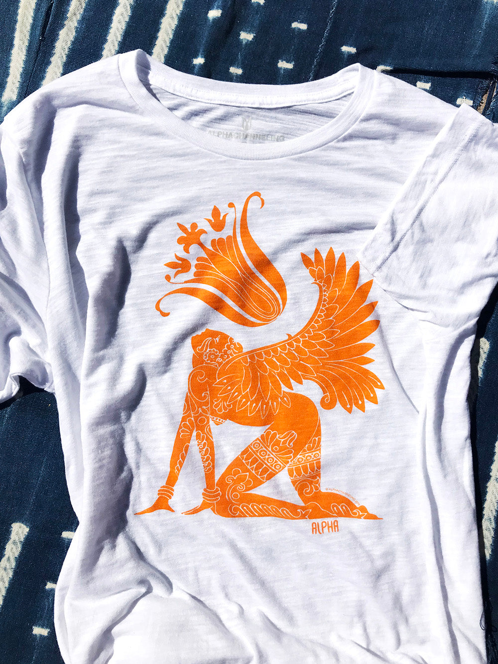 T-Shirt • Sacred Dreamer- Orange on White