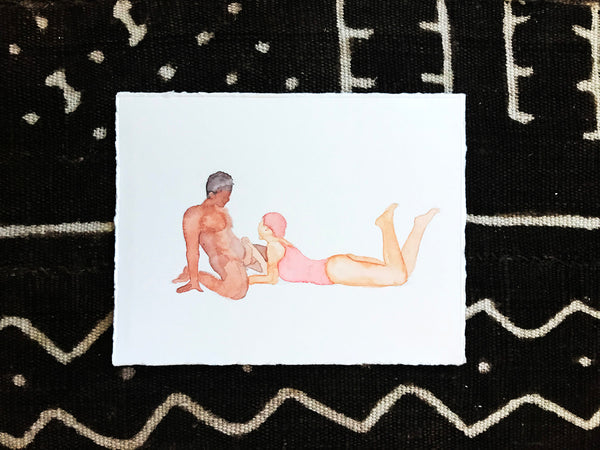 Arte original- Encantador de serpientes- Pequeño trabajo
