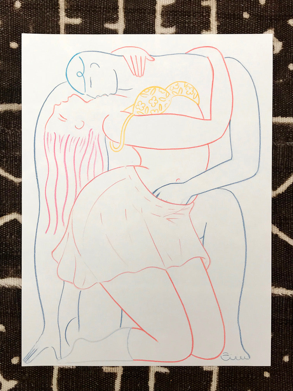 Original Art- Dream Baby Dream- Colored Line