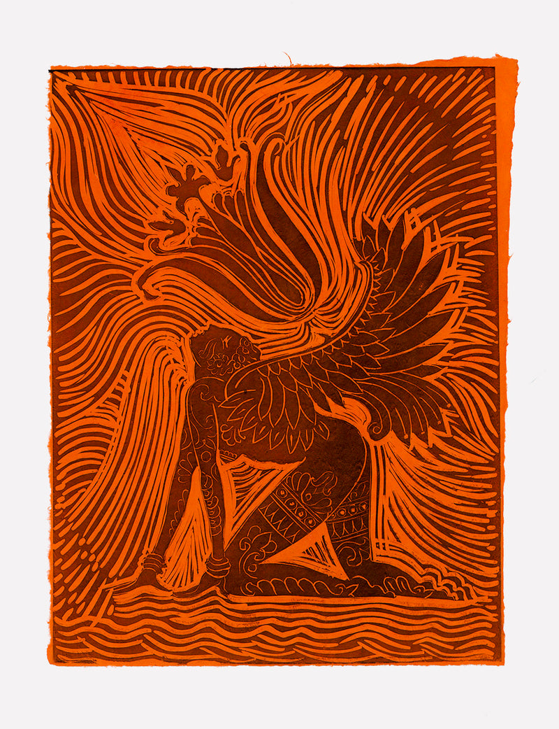 Sacred Dreamer Print- Orange