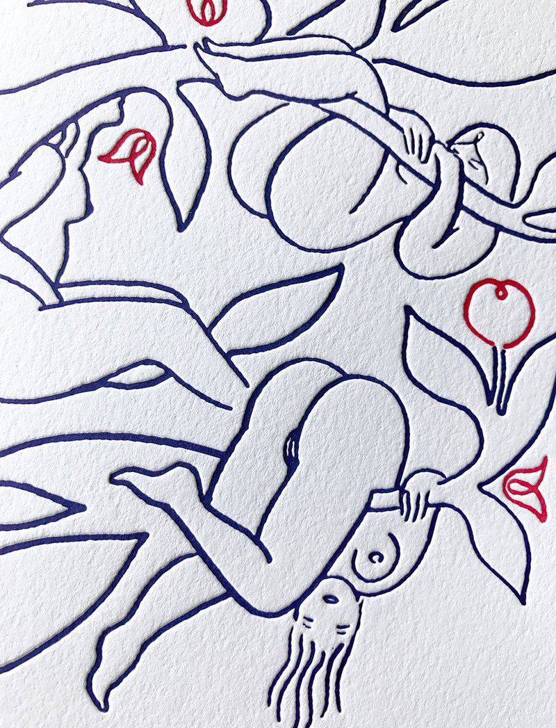 Peach Tree - Letterpress Print