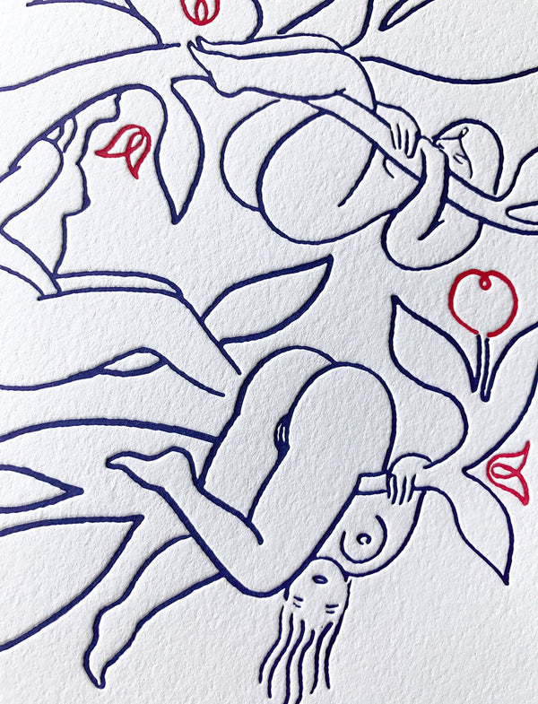 Peach Tree - Letterpress Print